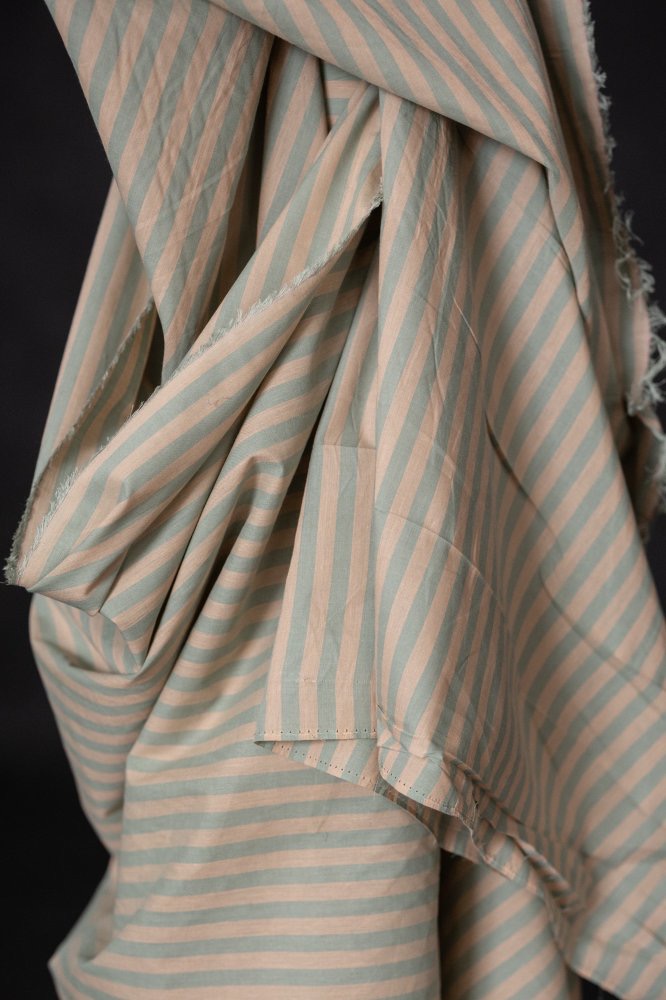 Sprigs Watercolour Organic Cotton Stripe