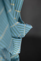 Blue Green Lumiere Striped Indian Cotton