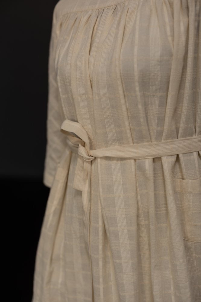 Textured Check Natural Indian Cotton