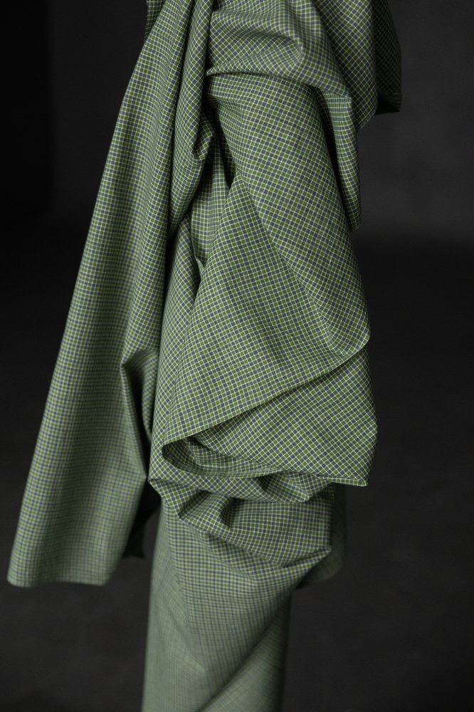 Evergreen Handwoven Cotton Check
