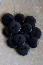 Deep Charcoal Corozo Button | 12mm