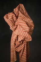 Red Semi Circle Indian Cotton