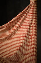 Red Semi Circle Indian Cotton