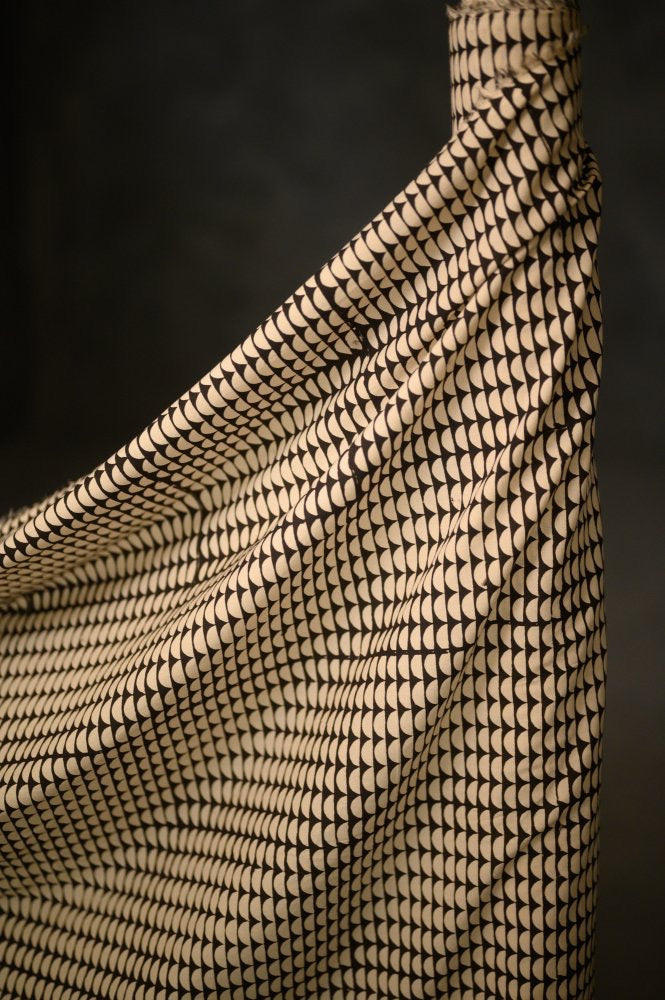 Black Semi Circle Indian Cotton