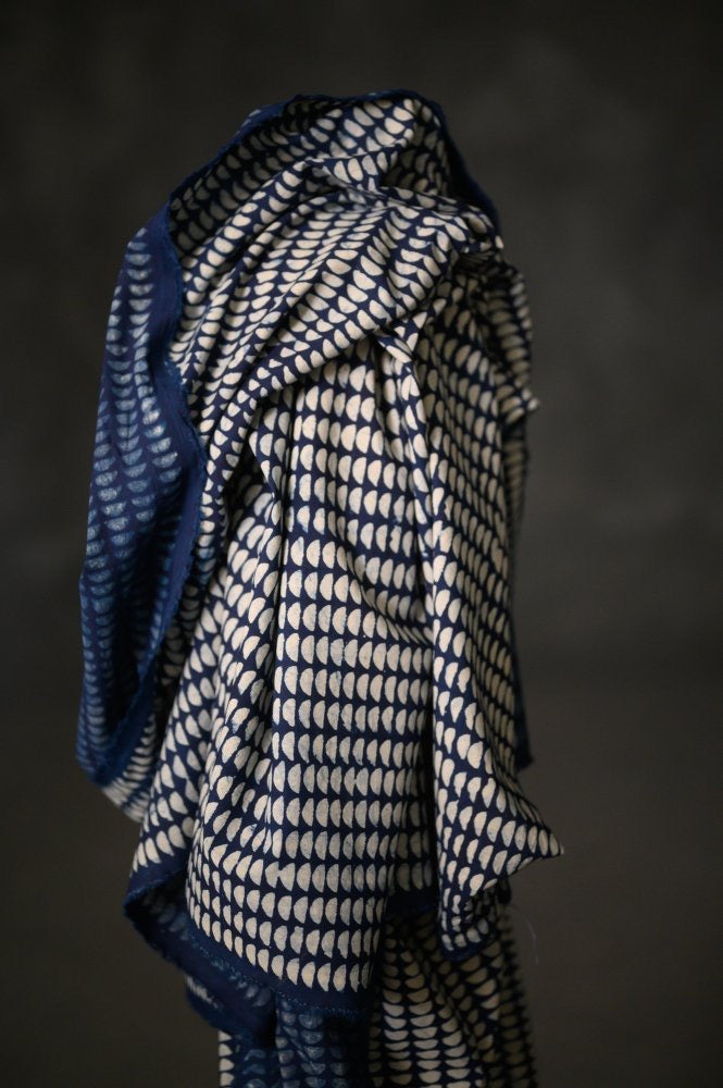 Indigo Semi Circle Indian Cotton
