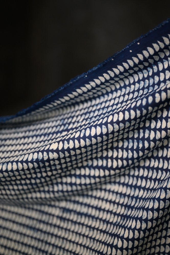 Indigo Semi Circle Indian Cotton