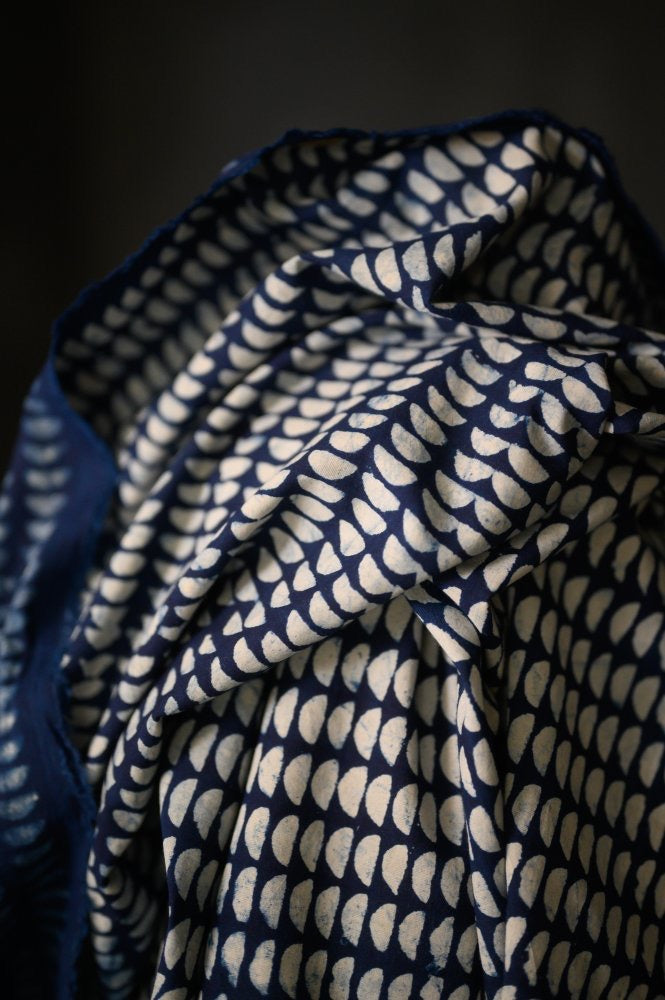 Indigo Semi Circle Indian Cotton