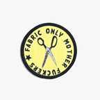 'Fabric Only Mother Fuckers/Scissors' Iron On Patch