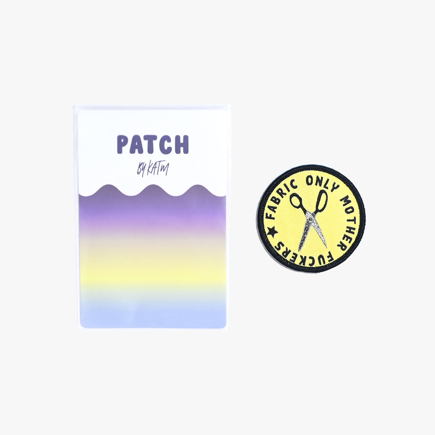 'Fabric Only Mother Fuckers/Scissors' Iron On Patch