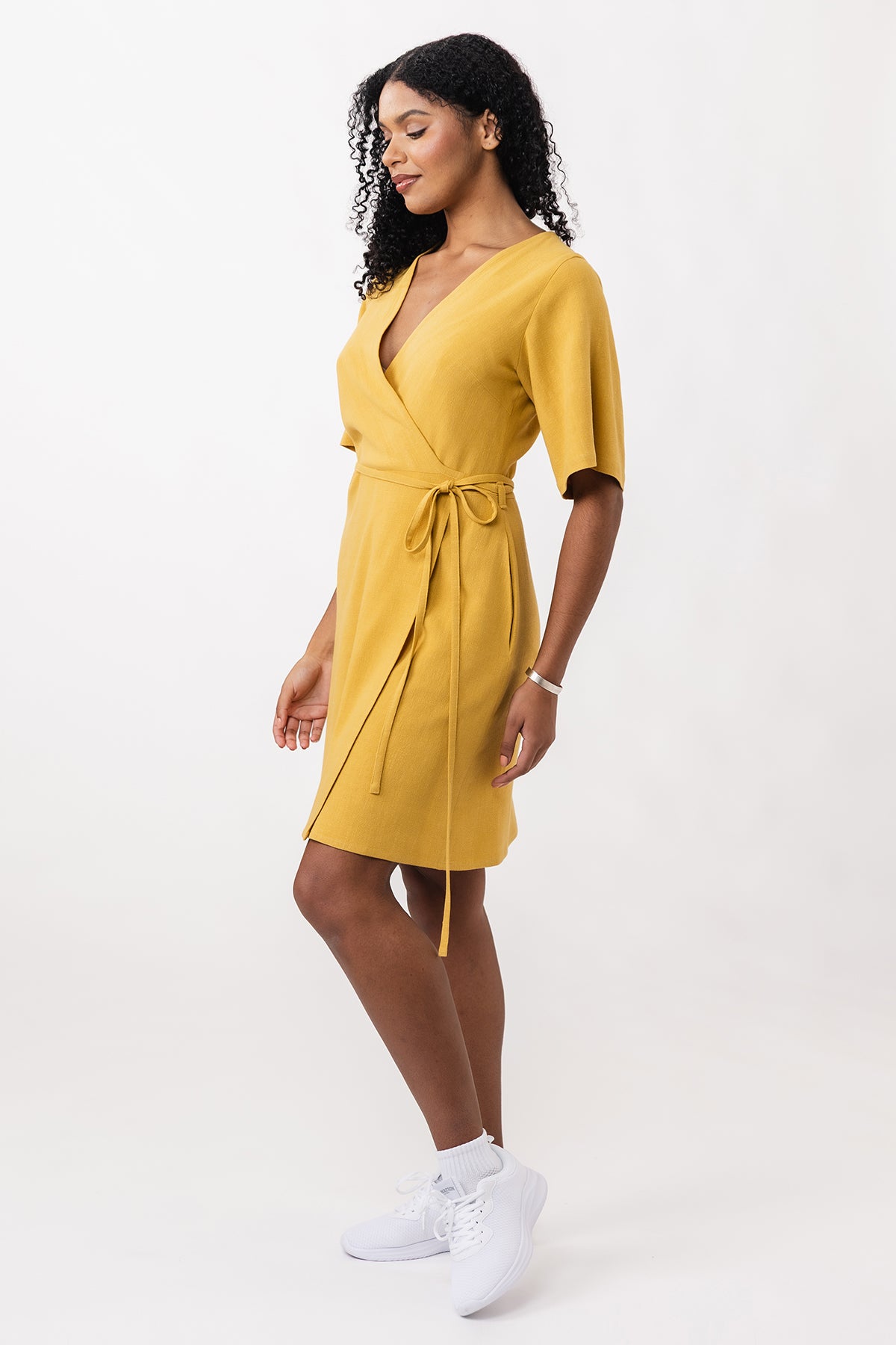 AARIA mini wrap dress