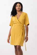 AARIA mini wrap dress