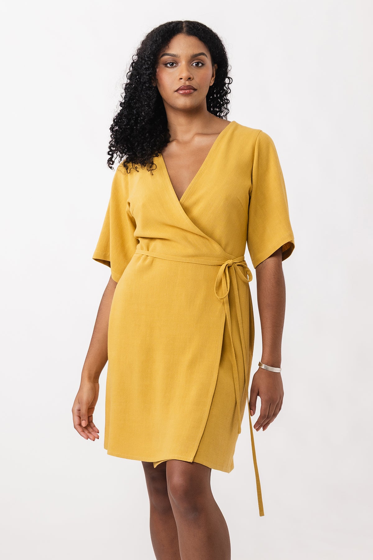 AARIA mini wrap dress