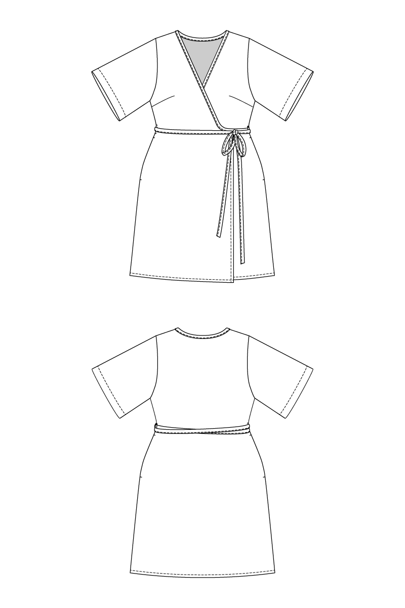 AARIA mini wrap dress
