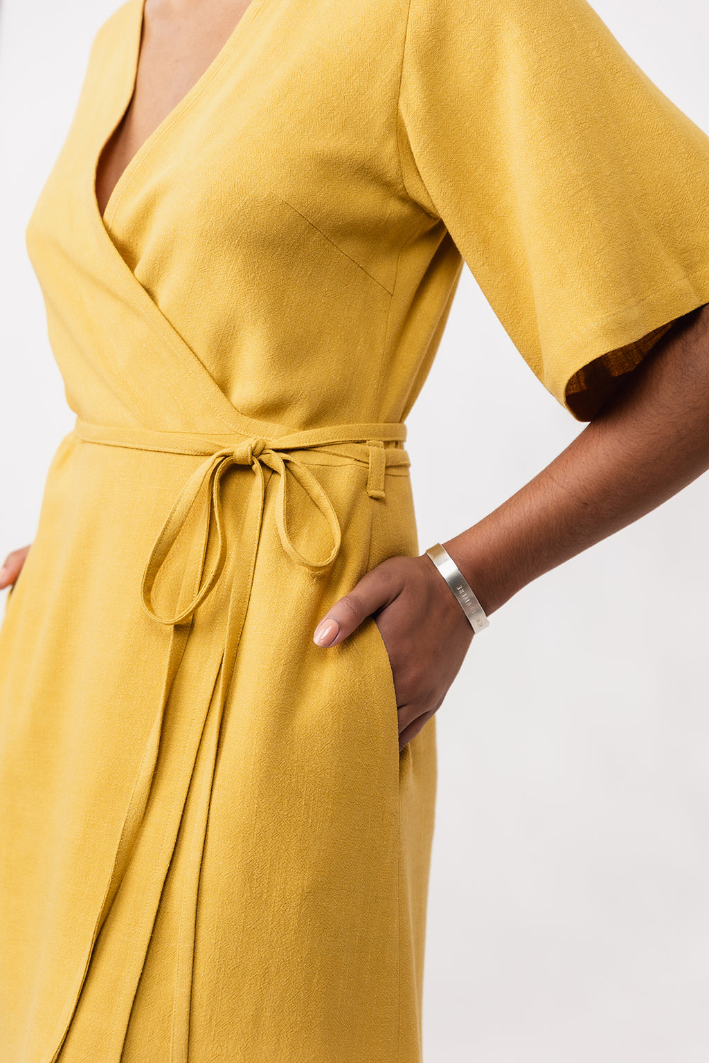 AARIA mini wrap dress