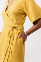 AARIA mini wrap dress