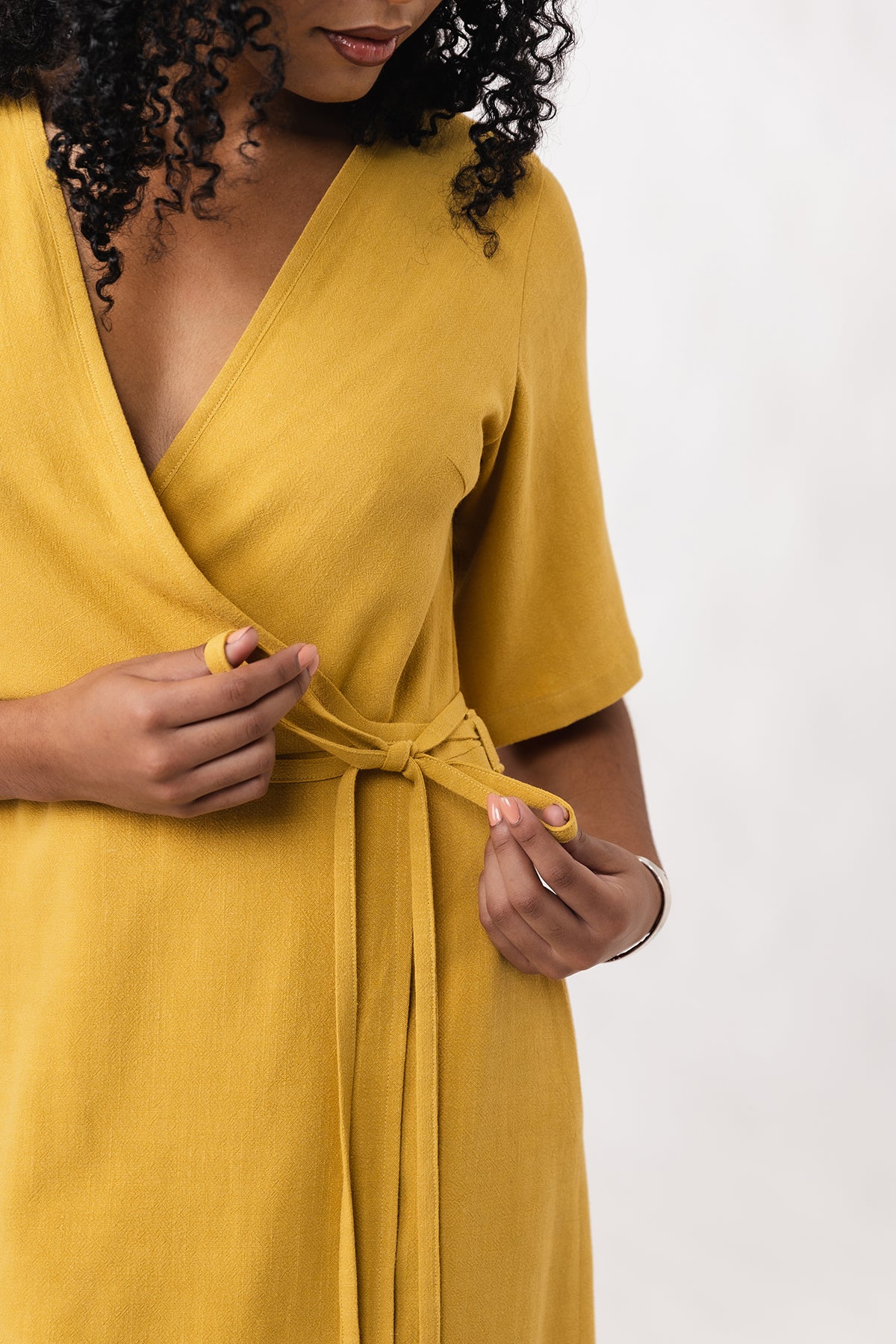 AARIA mini wrap dress
