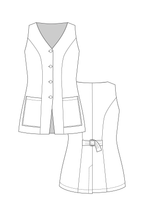 ASTERI button down dress & vest