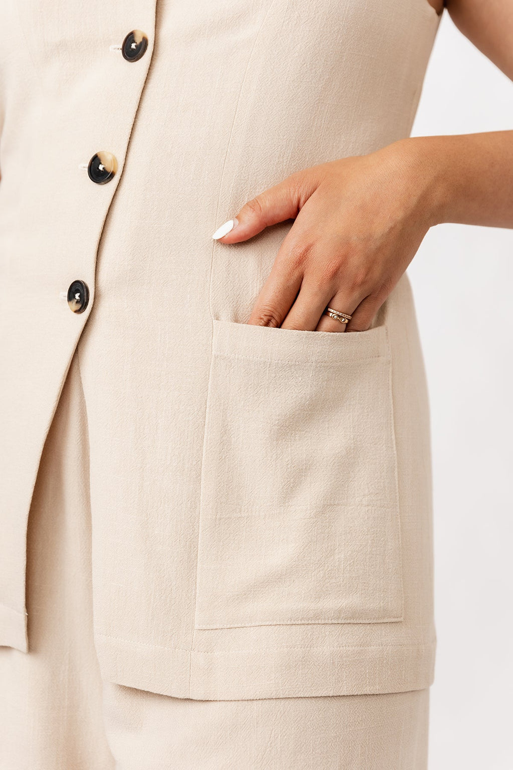 ASTERI button down dress & vest