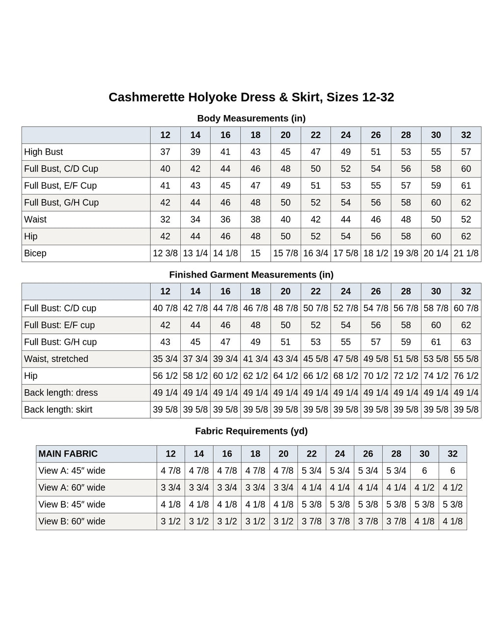 Cashmerette Holyoke Maxi Dress & Skirt PDF pattern