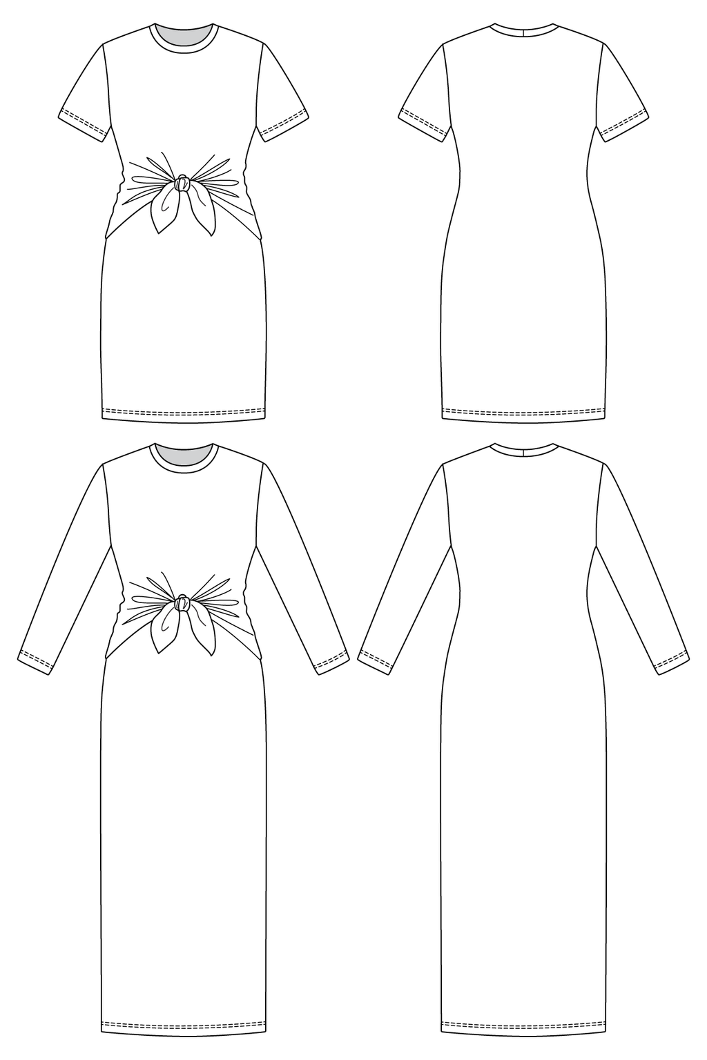 LYYTI tie front mini & maxi dress