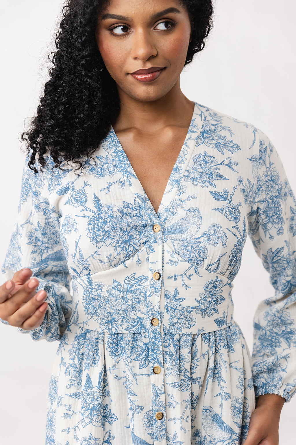 OODI gathered midi dress