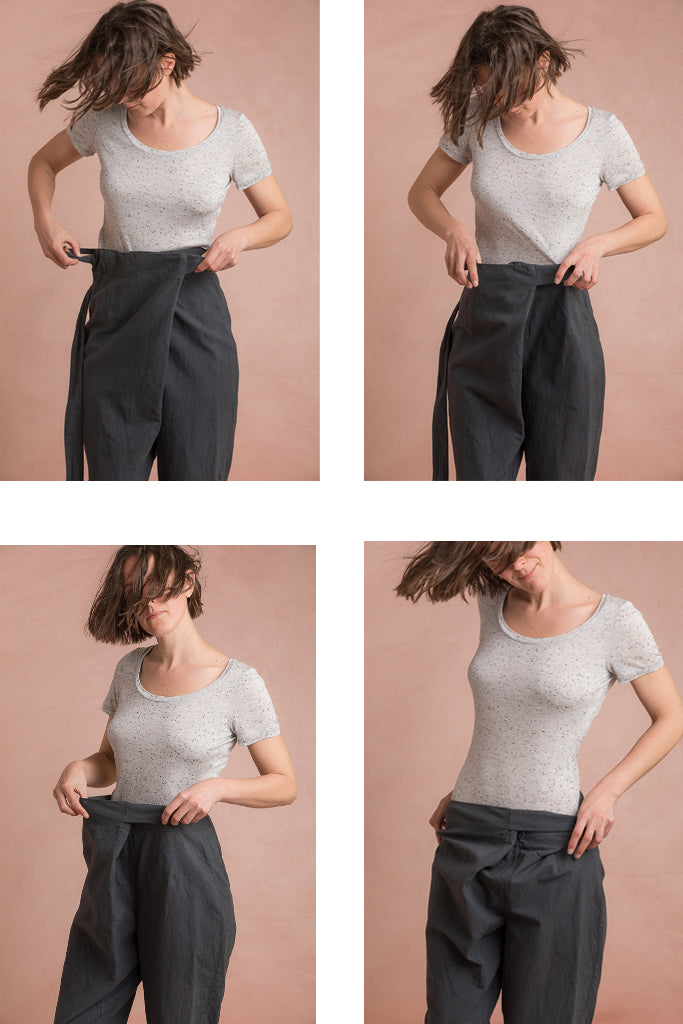 Pantalon portefeuille fuselé Papao