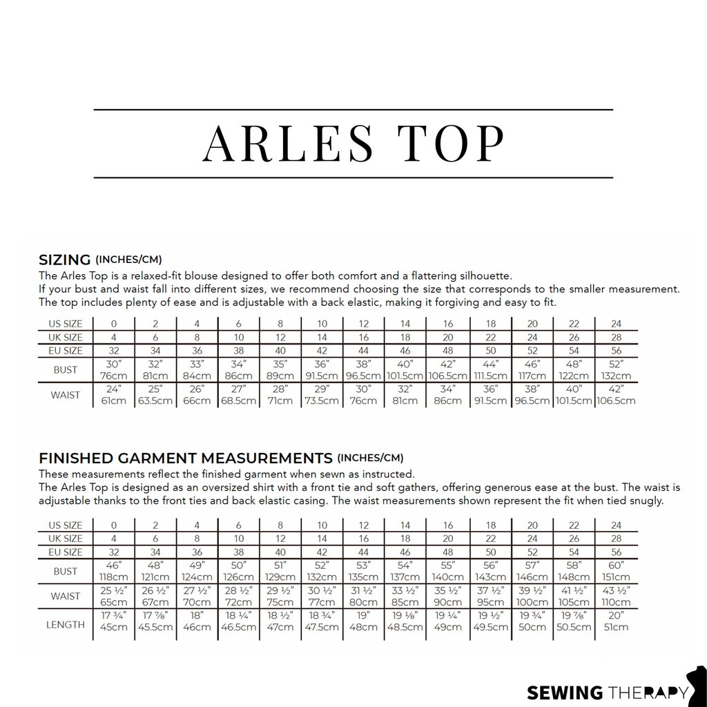 PDF Arles Top Pattern - Sewing Therapy