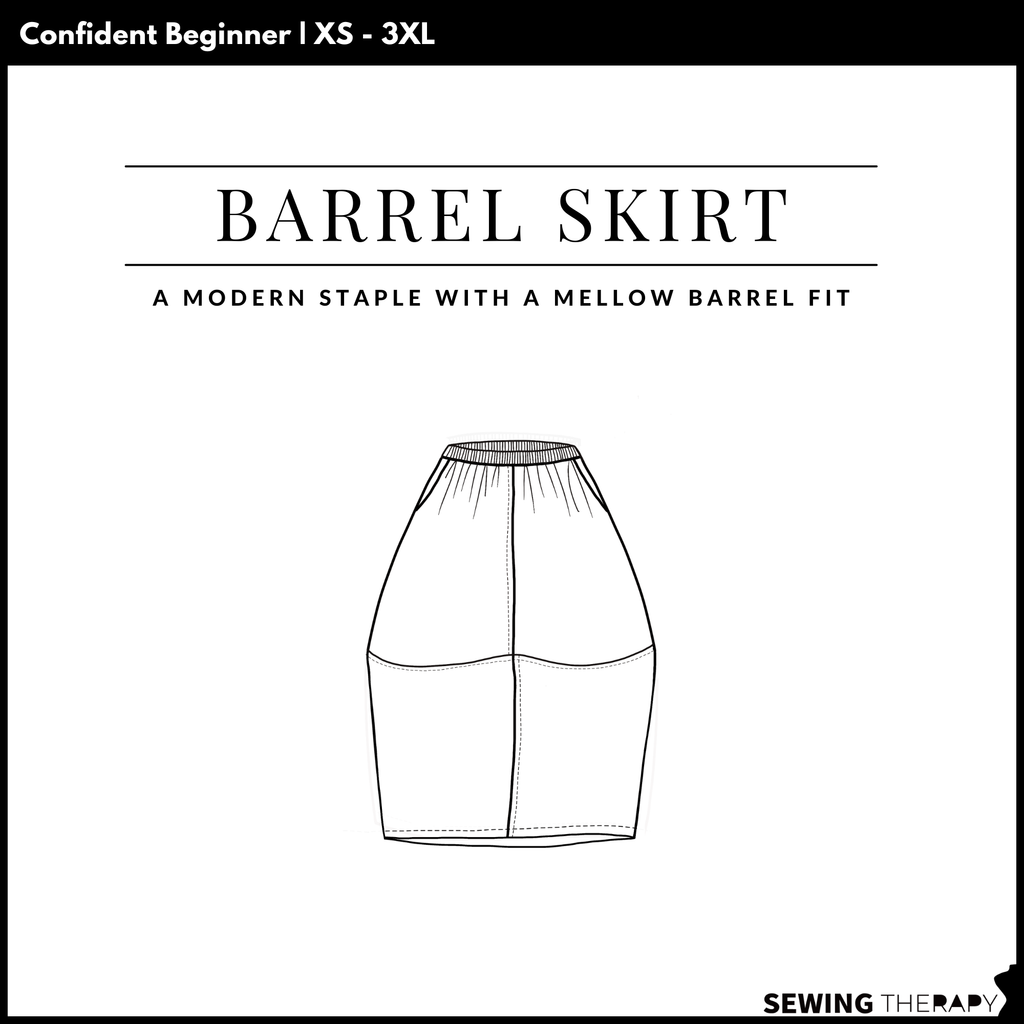 PDF Barrel Skirt Pattern - Sewing Therapy