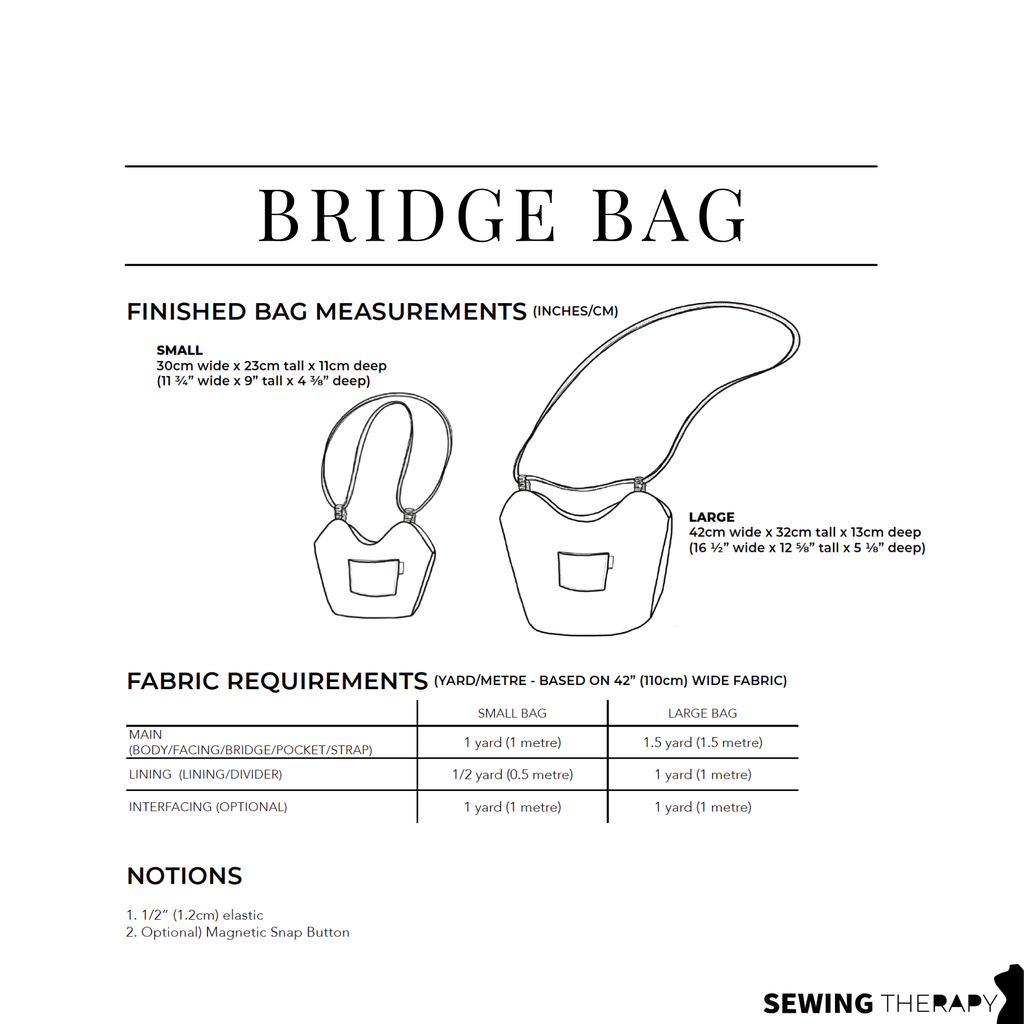 PDF Bridge Bag Pattern - Sewing Therapy