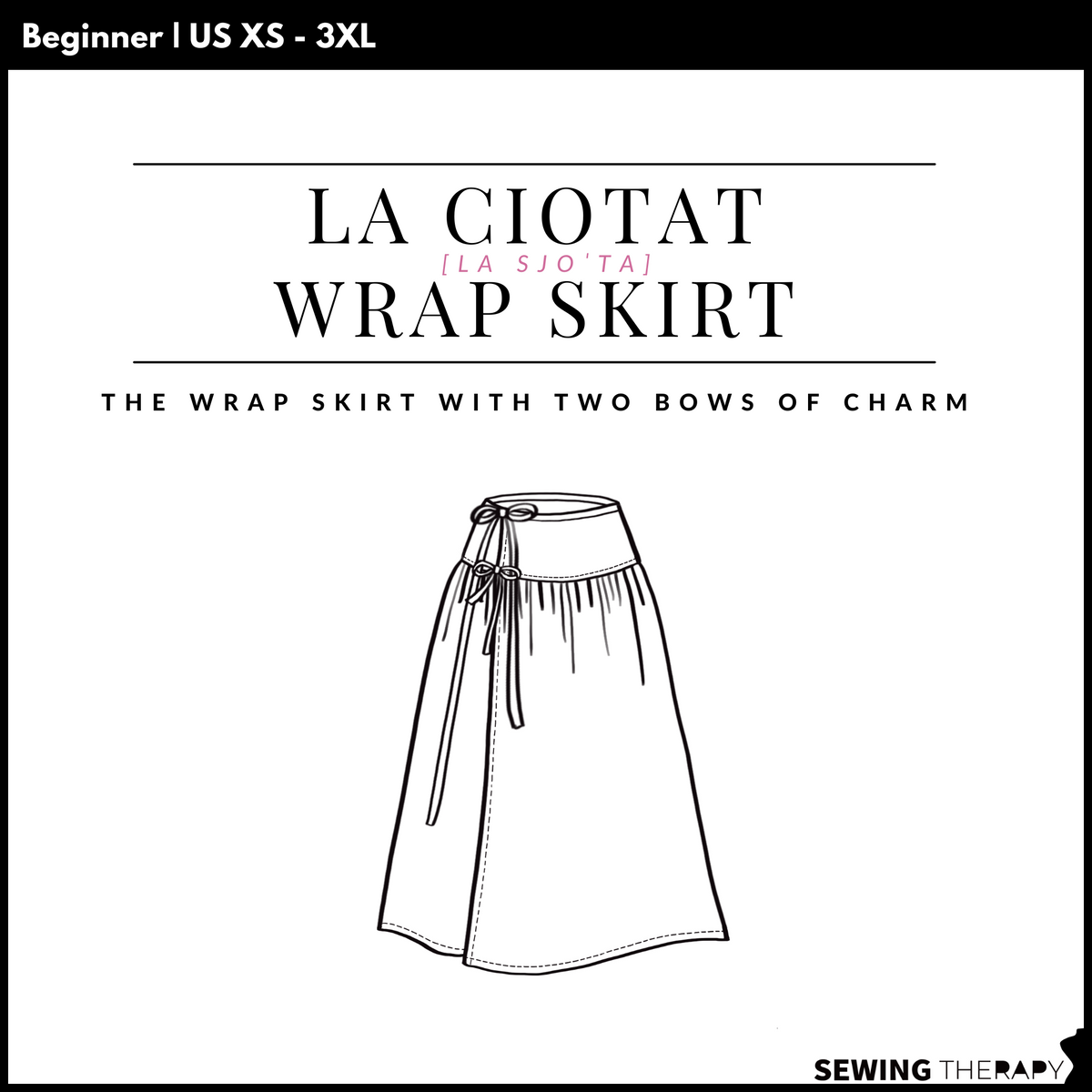 PDF La Ciotat Wrap Skirt Pattern - Sewing Therapy