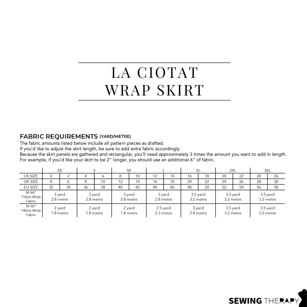 PDF La Ciotat Wrap Skirt Pattern - Sewing Therapy