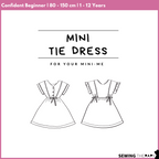 PDF Mini Tie Dress Pattern for Ages 1 – 12 (Sizes 80–150 cm) | Sewing Therapy