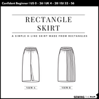 PDF Rectangle Skirt Pattern - Sewing Therapy