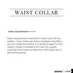 PDF Waist Collar Pattern - Sewing Therapy