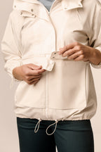 Outdoor jacket with large patch pockets sewing pattern