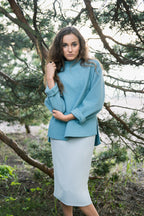 Sweater with dropped shoulders sewing pattern