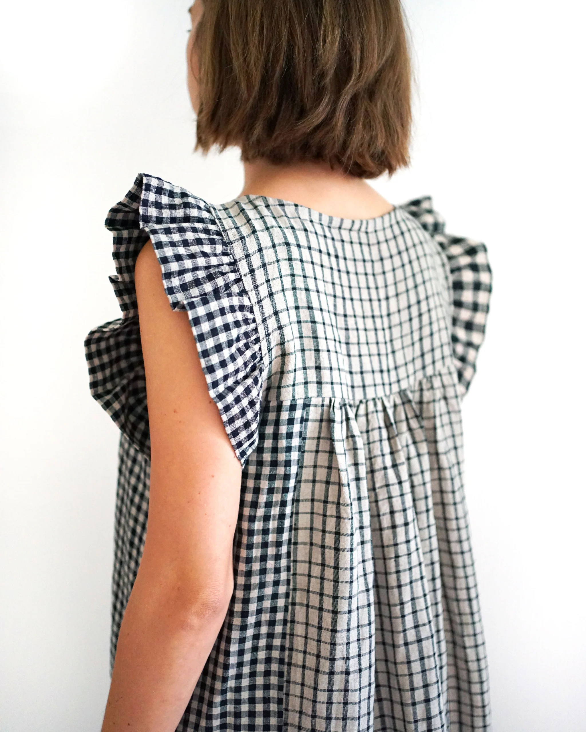 Mini Natural Gingham Linen – Matchy Matchy Sewing Club